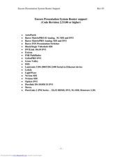 Barco matrixpro-II Information Manual
