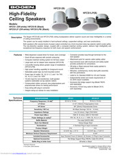 Bogen HFCS1LPB Specifications