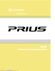 Toyota PRIUS 2008 Scheduled Maintenance Manual