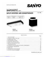 Sanyo SAP243TC Service Manual