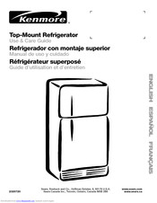 KENMORE Sears Top-mount refrigerator Use And Care Manual