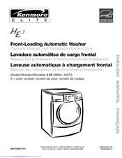 KENMORE HE 3 110.4586 Owner's Manual And Installation Instructions