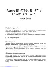 Acer Aspire E3-111 Quick Manual