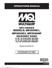 Multiquip MP2050E1 Operation Manual