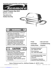 KENMORE 415.16109 Assembly Instructions/Use And Care Manual