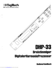 DigiTech DHP-33 Bedienungshandbuch