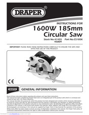 Draper 45809 Instructions Manual