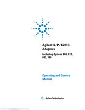 Agilent Technologies X/P/K281C Operating And Service Manual