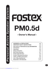 Fostex PM0.5d Owner's Manual