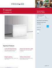 Frigidaire FFN15M5HW - 14.8 cu. Ft. Chest Freezer Manual