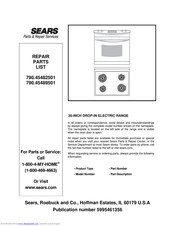 Sears 790.45489501 Parts And Repair Manual