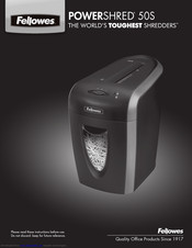 Fellowes 50S Instructions