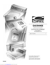 Estate GAS RANGE Use & Care Manual