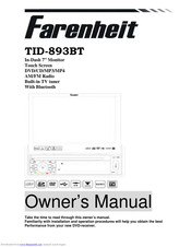 Farenheit TID-893BT Owner's Manual