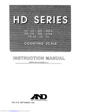 A&D HD-30KB Instruction Manual