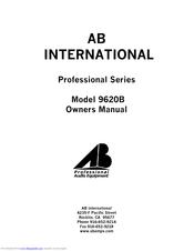 AB International 9620B Owner's Manual