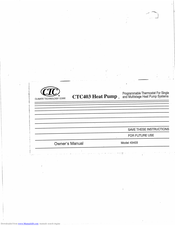 CTC Union CTC403 Owner's Manual