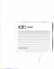 CTC Union 43103 Owner's Manual