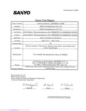 Sanyo 3UR18650-2-T0950 Manual