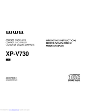 AIWA XP-V730 Operating Instructions Manual
