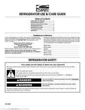 Estate REFRIGERATOR Use & Care Manual