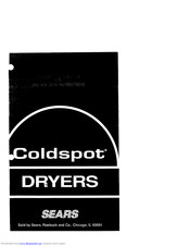 KENMORE Sears Coldspot Use And Care Instructions Manual