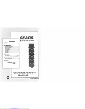 KENMORE Sears 91441 Use And Care And Safety Manual