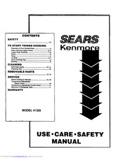 KENMORE 41329 Use And Care And Safety Manual