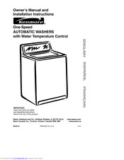 KENMORE One-speed automatic washers with water temperature control Owner's Manual And Installation Instructions