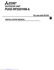 Mitsubishi PUHZ-RP250YHM-A Installation Manual