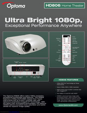 Optoma HD806 Specification