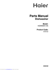 Haier HDW9WH Parts Manual