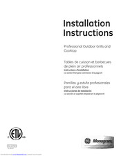 Monogram 31-10702 Installation Instructions Manual