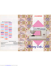 Janome Memory Craft 3000 Quick Manual