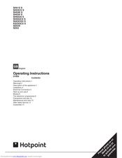 Hotpoint SD53X Operating Instructions Manual
