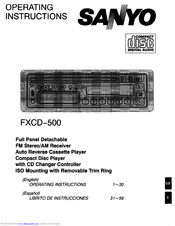 Sanyo FXCD-500 Operating Instructions Manual