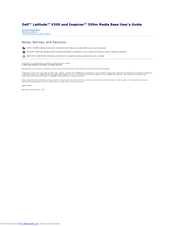 Dell Latitude X300 Media Base User's Manual