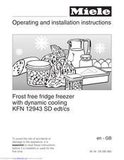 Miele KFN 12943SD edt/cs Operating And Installation Instruction