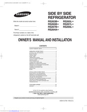 Samsung RS265L Series Owner's Manual & Installation
