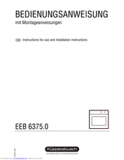 Kuppersbusch EEB 6375.0 Instructions For Use And Installation Instructions