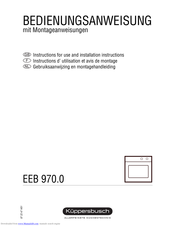Kuppersbusch EEB 970.0 Instructions For Use And Installation Instructions
