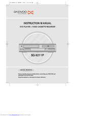 Daewoo SG-9211P Instruction Manual