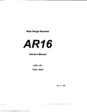 AOR AR16 Owner's Manual