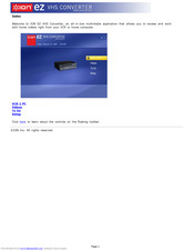 ION EZ VHS Manual