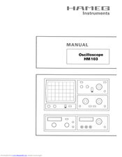 Hameg HM 103 Manual