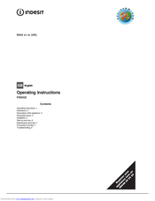Indesit SIAA Series Operating Instructions Manual