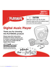Playskool Made for Me MP3 Unit Manual