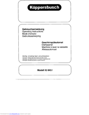 Kuppersbusch IG 643.1 Instruction Manual