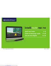Rand McNally Intelliroute TND-710 Quick Start Manual
