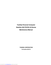 Toshiba Tecra A2 Series Maintenance Manual